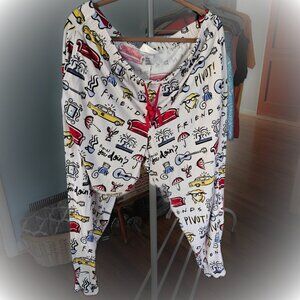 NWOT Friends PJ Pajama Pants Joggers Women Men XL